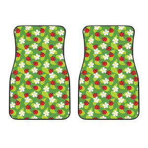 Ladybug Pattern Print Design 01 Front Car Mats
