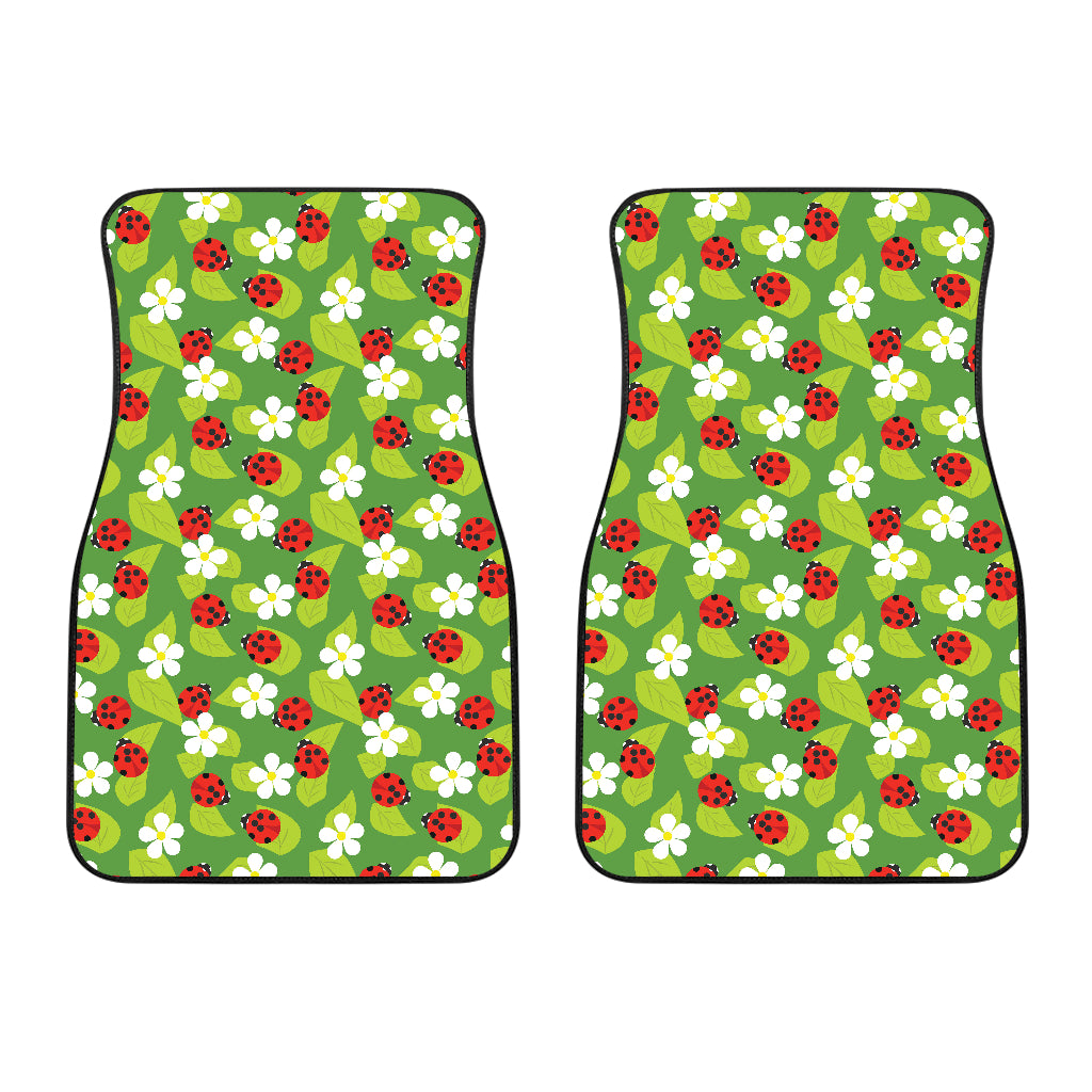Ladybug Pattern Print Design 01 Front Car Mats