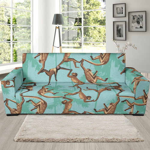 Monkey Palm Tree Background Sofa Slipcover