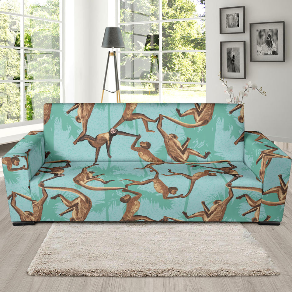 Monkey Palm Tree Background Sofa Slipcover