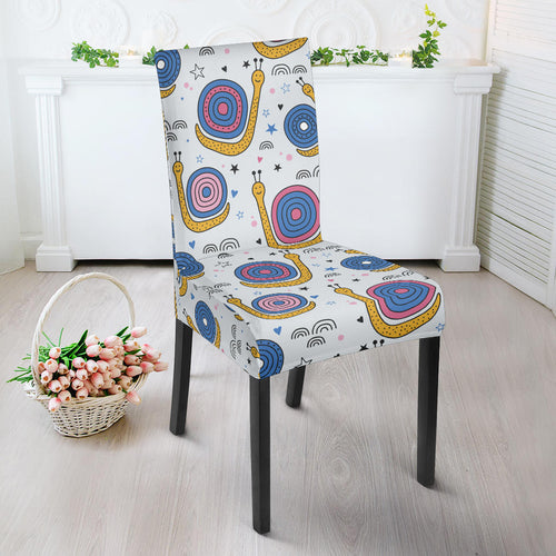 Snail Pattern Print Design 05 Dining Chair Slipcover