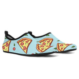 Hand Drawn Pizza Blue Background Aqua Shoes