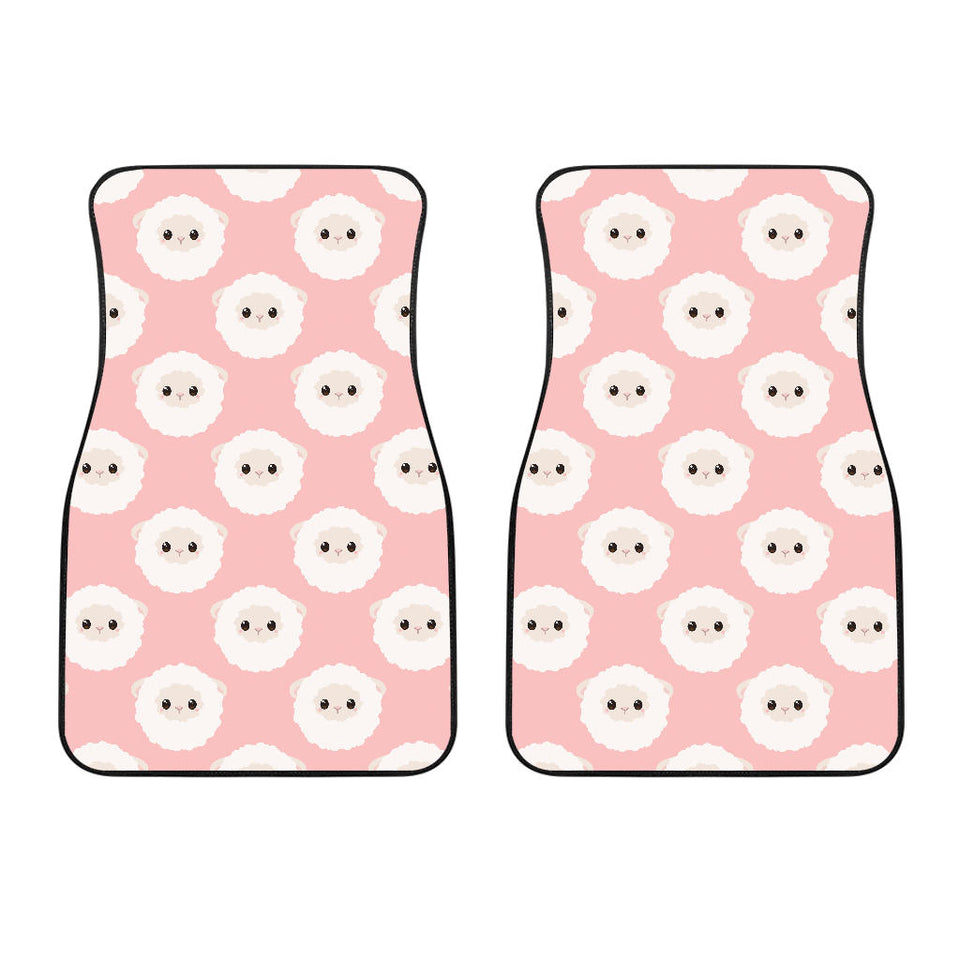 Cute Sheep Pattern Front Car Mats