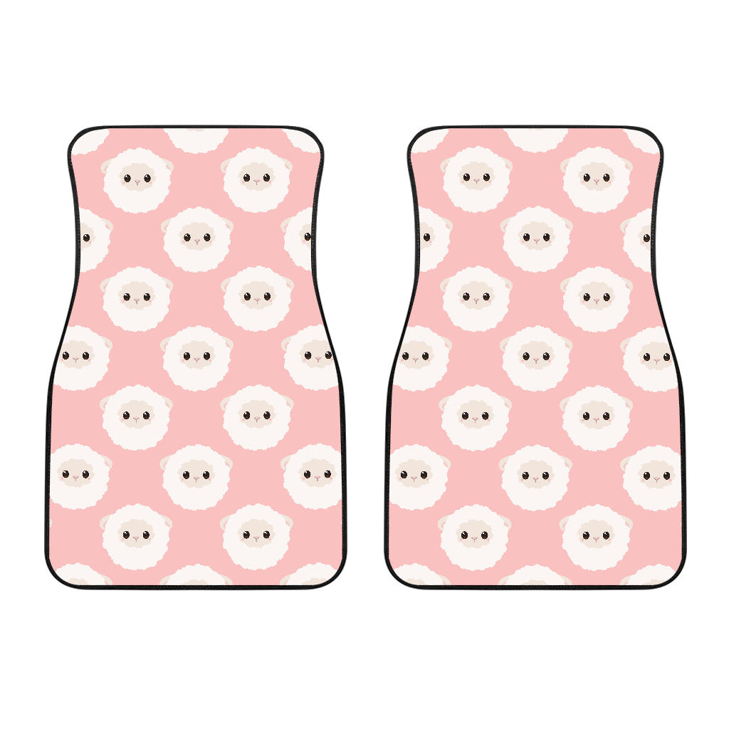 Cute Sheep Pattern Front Car Mats
