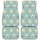 Cute Hamster Cheese Pattern Front And Back Car Mats