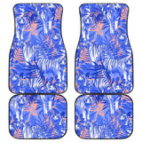 White Bengal Tigers Pattern Front And Back Car Mats