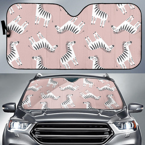 Cute Zebra Pattern Car Sun Shade