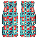British Pattern Print Design 04 Front and Back Car Mats