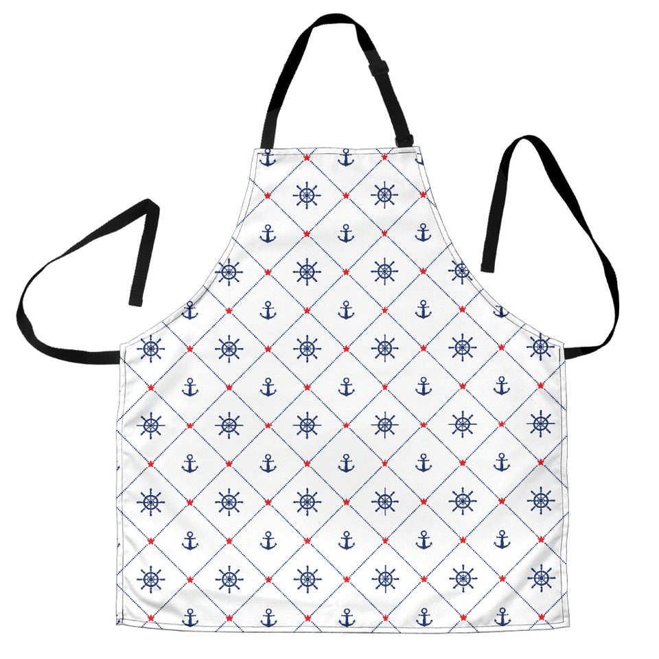 Anchor Rudder Nautical Design Pattern Adjustable Apron