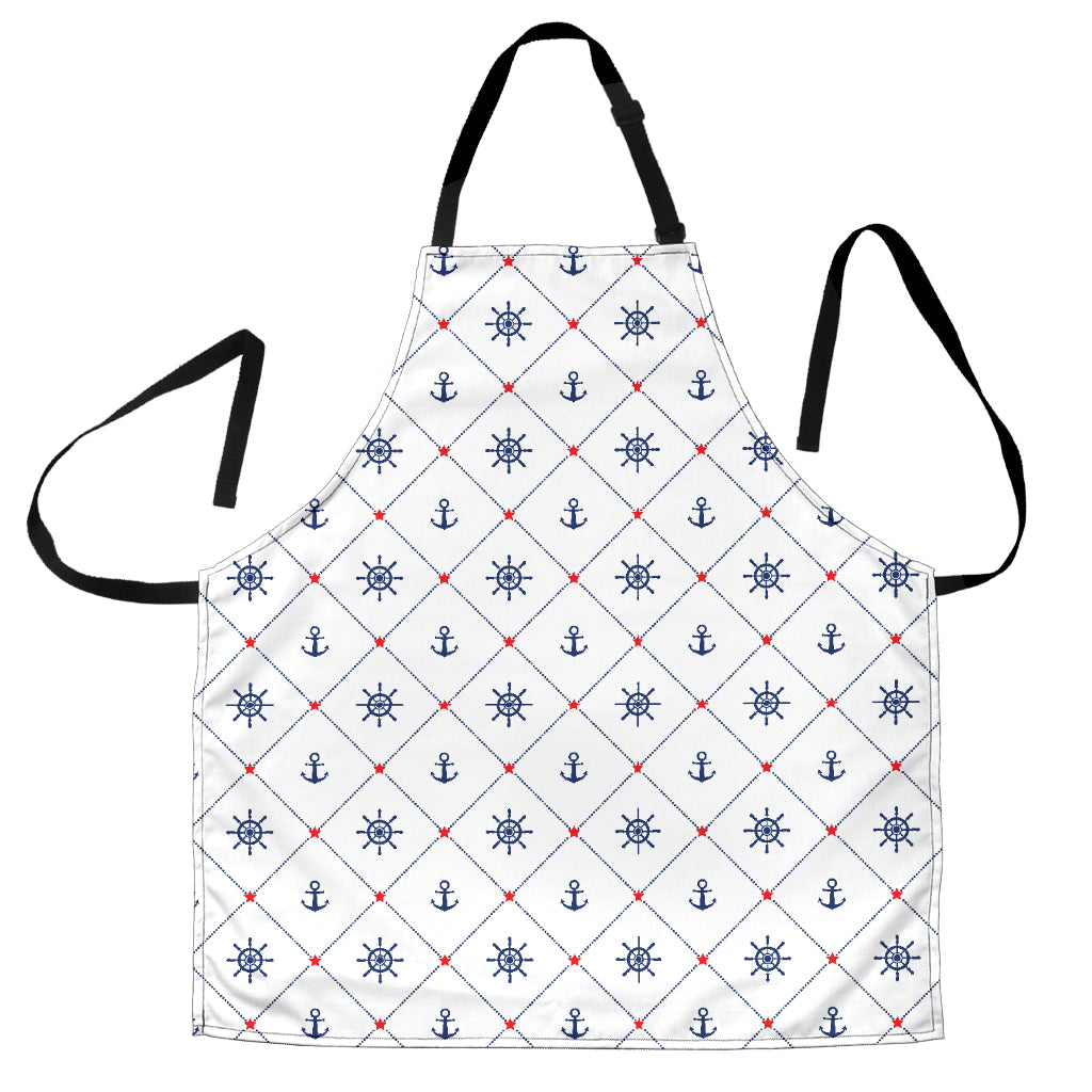 Anchor Rudder Nautical Design Pattern Adjustable Apron
