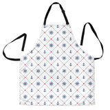Anchor Rudder Nautical Design Pattern Adjustable Apron