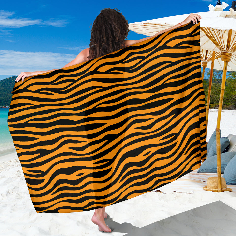 Bengal Tigers Skin Print Pattern Background Sarong