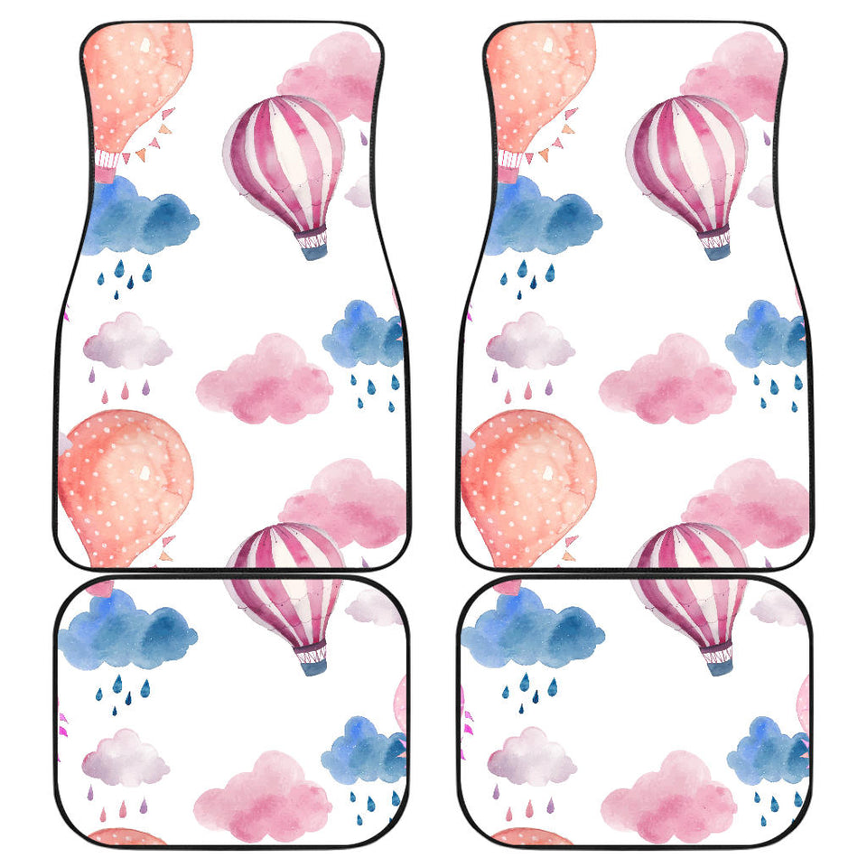 Watercolor Air Balloon Cloud Pattern Front And Back Car Mats