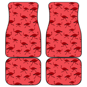 Ostrich Pattern Print Design 03 Front and Back Car Mats