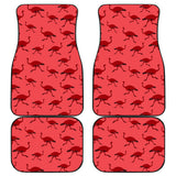 Ostrich Pattern Print Design 03 Front and Back Car Mats