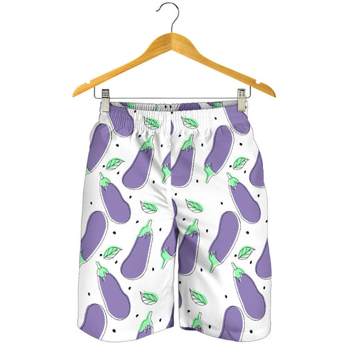 Eggplant Pattern Print Design 05 Men Shorts