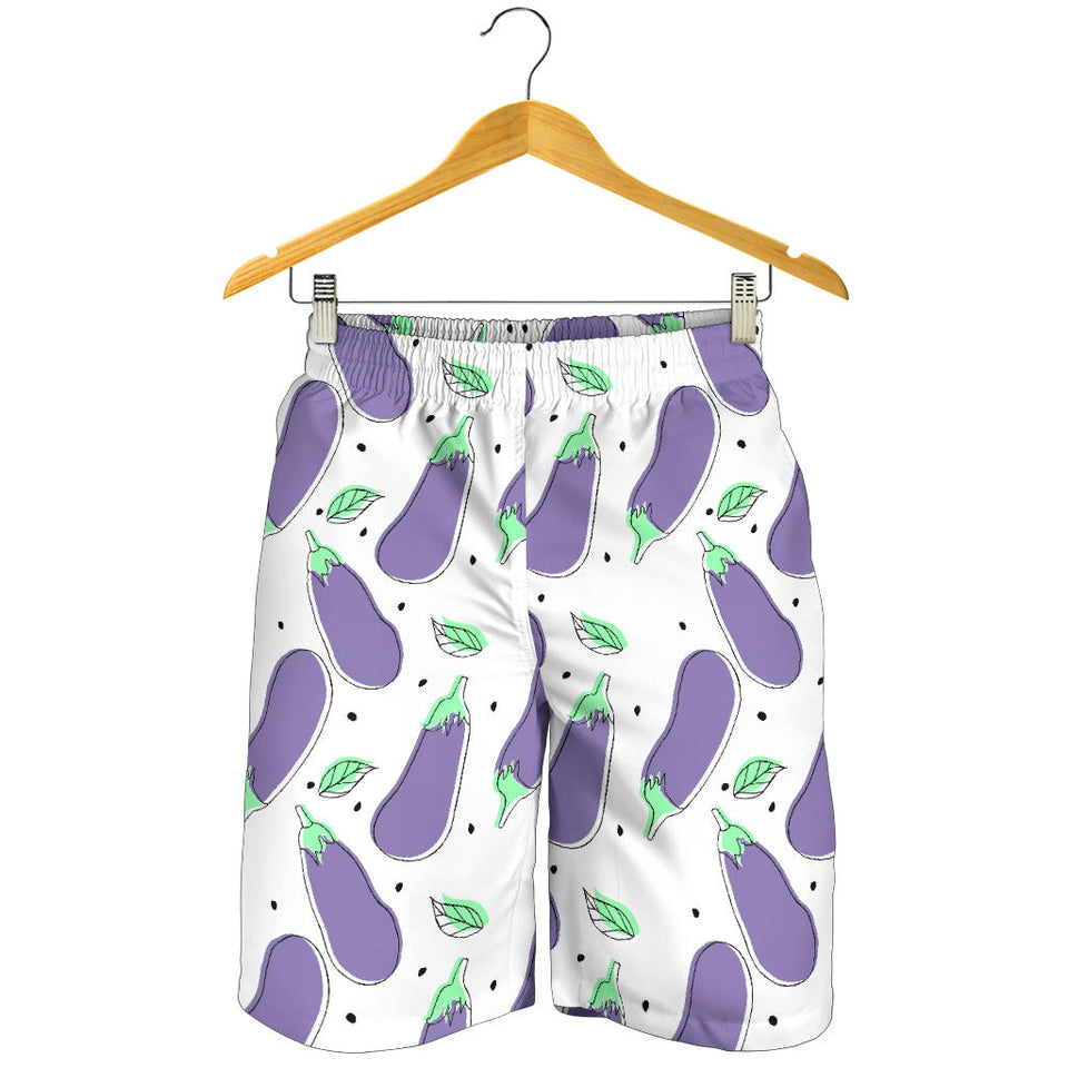 Eggplant Pattern Print Design 05 Men Shorts