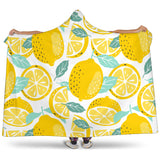 Lemon Design Pattern Hooded Blanket