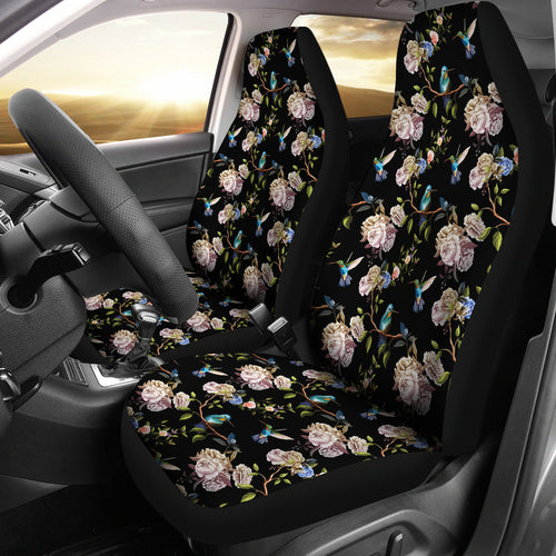 Hummingbird Pattern Print Design 03 Universal Fit Car Seat Covers