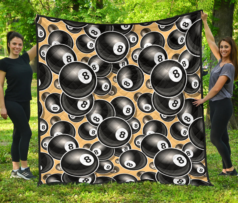 Billiard Ball Pattern Print Design 04 Premium Quilt