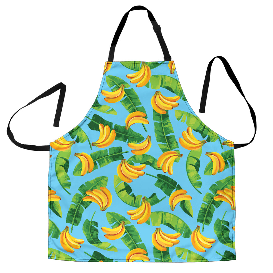 Banana Leaves Banana Design Pattern Adjustable Apron
