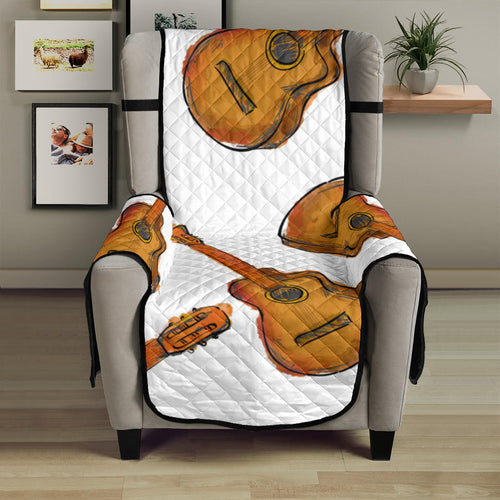 Paint Guitar Pattern Chair Cover Protector