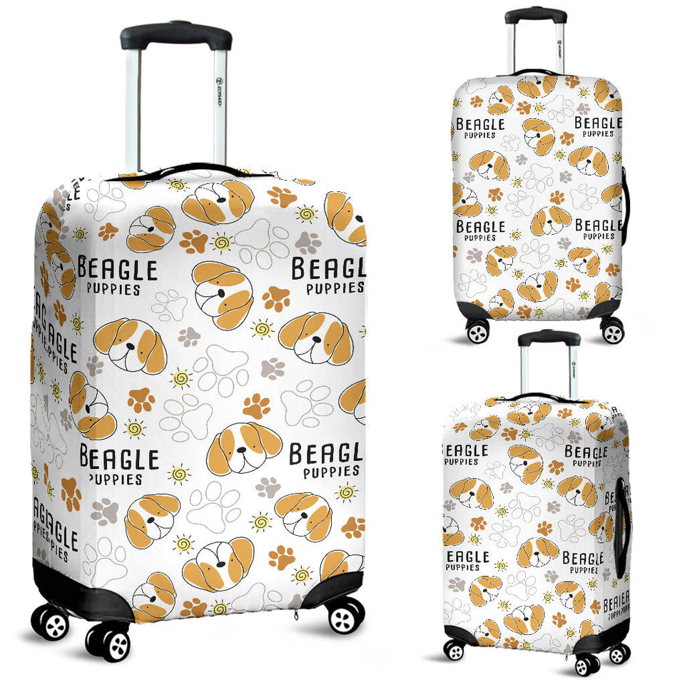 Cute Beagle Dog Pattern Background Luggage Covers