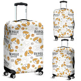 Cute Beagle Dog Pattern Background Luggage Covers