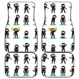 Cute Ninja Katana Sword Pattern Front And Back Car Mats