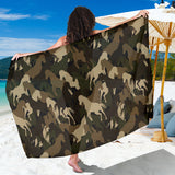 Horse Camo Camouflage Pattern Sarong