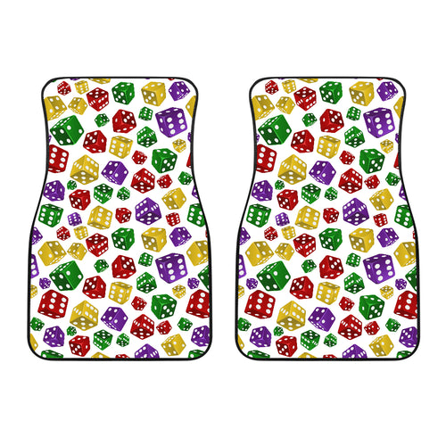 Dice Pattern Print Design 03 Front Car Mats