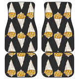 French Fries Dark Background Front And Back Car Mats