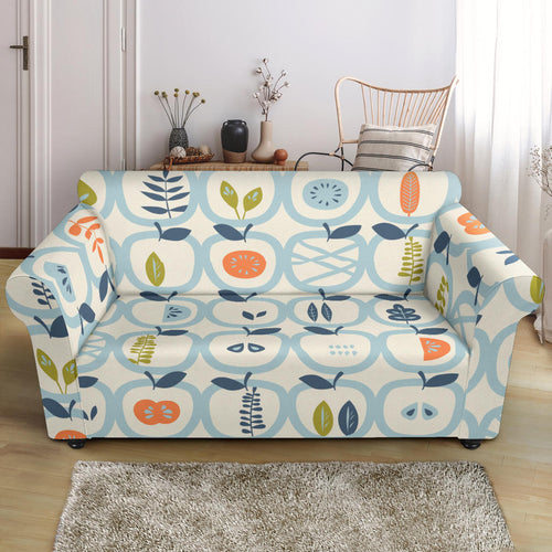 Apples Leaves Pattern Loveseat Couch Slipcover
