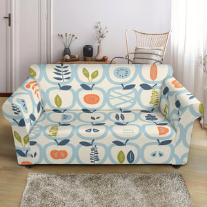 Apples Leaves Pattern Loveseat Couch Slipcover