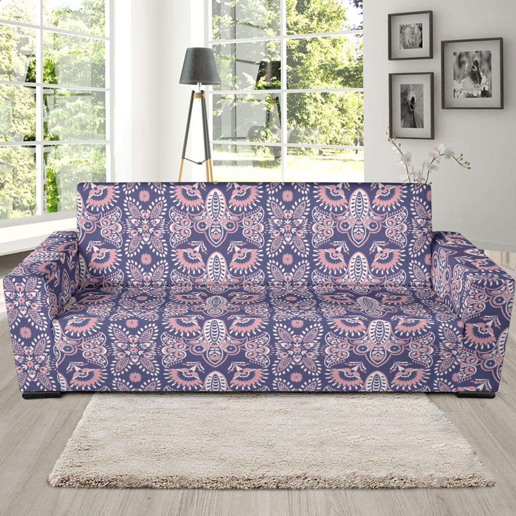 Indian Batik Style Pattern Sofa Slipcover