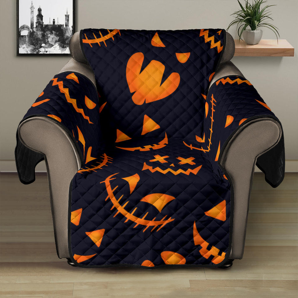 Halloween pattern Pumpkin background Recliner Cover Protector