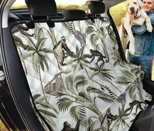 Monkey Sloth Lemur Palm Trees Pattern Dog Car Seat Covers