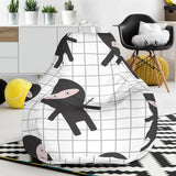 Ninja Pattern Plaid Background Bean Bag Cover