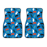 Colorful Rhino Pattern Front Car Mats