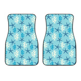 Blue Starfish Coral Reef Pattern Front Car Mats