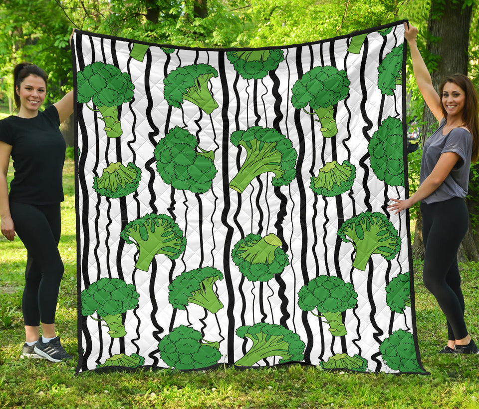 Cool Broccoli Pattern Premium Quilt