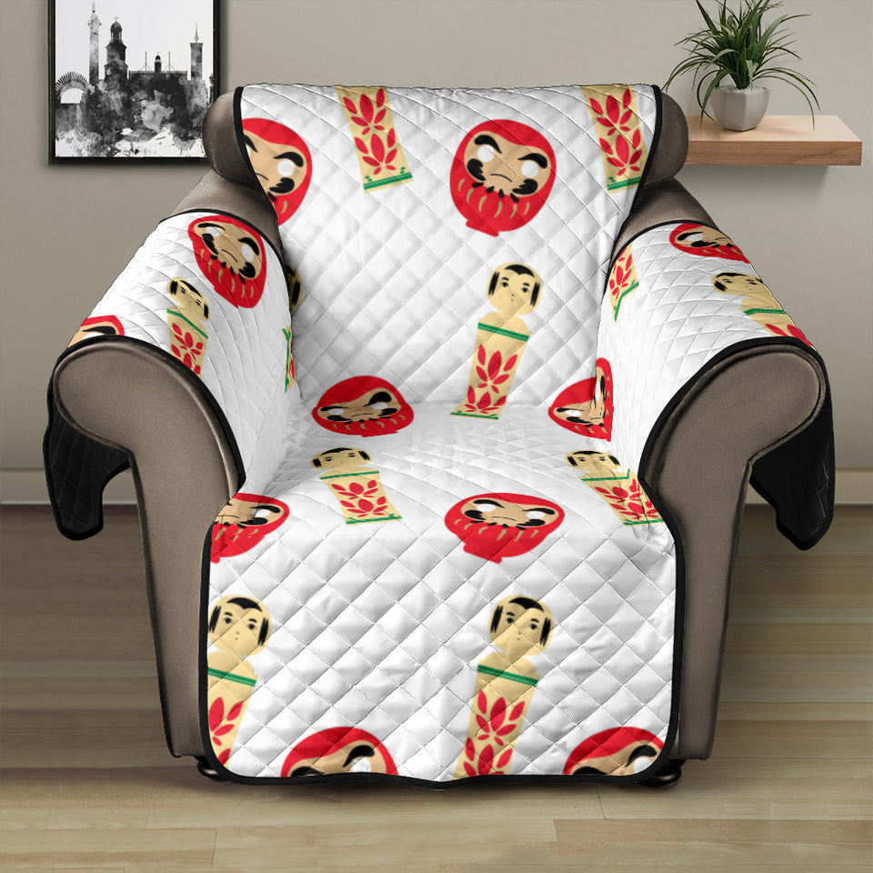 Daruma japanese wooden doll Recliner Cover Protector