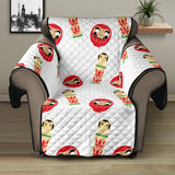 Daruma japanese wooden doll Recliner Cover Protector
