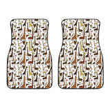 Giraffe Pattern Print Design 05 Front Car Mats
