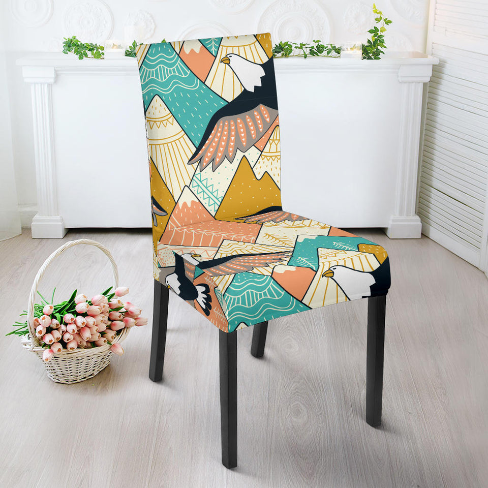 Eagle Pattern Print Design 02 Dining Chair Slipcover