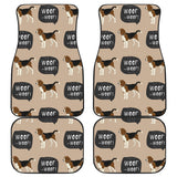 Beagle Pattern Front And Back Car Mats