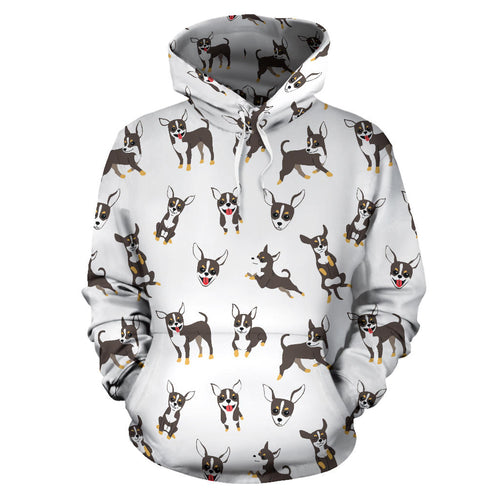 Chihuahua Dog Pattern Men Women Pullover Hoodie