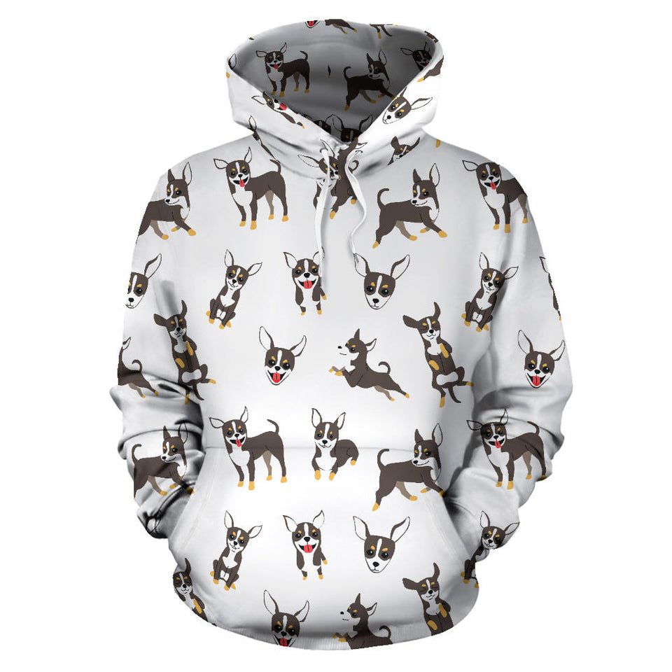Chihuahua Dog Pattern Men Women Pullover Hoodie