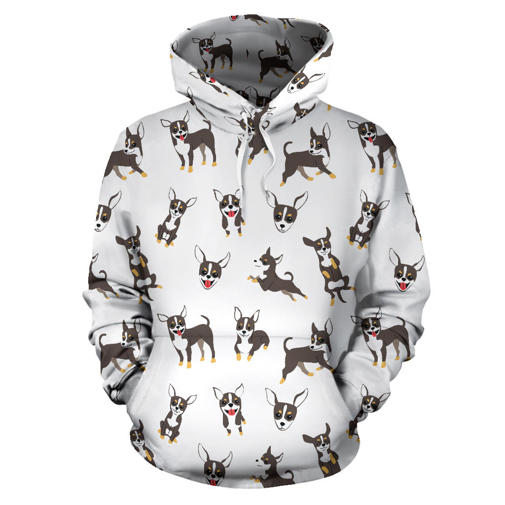 Chihuahua Dog Pattern Men Women Pullover Hoodie