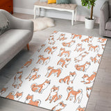 Shiba Inu Dog Pattern Area Rug
